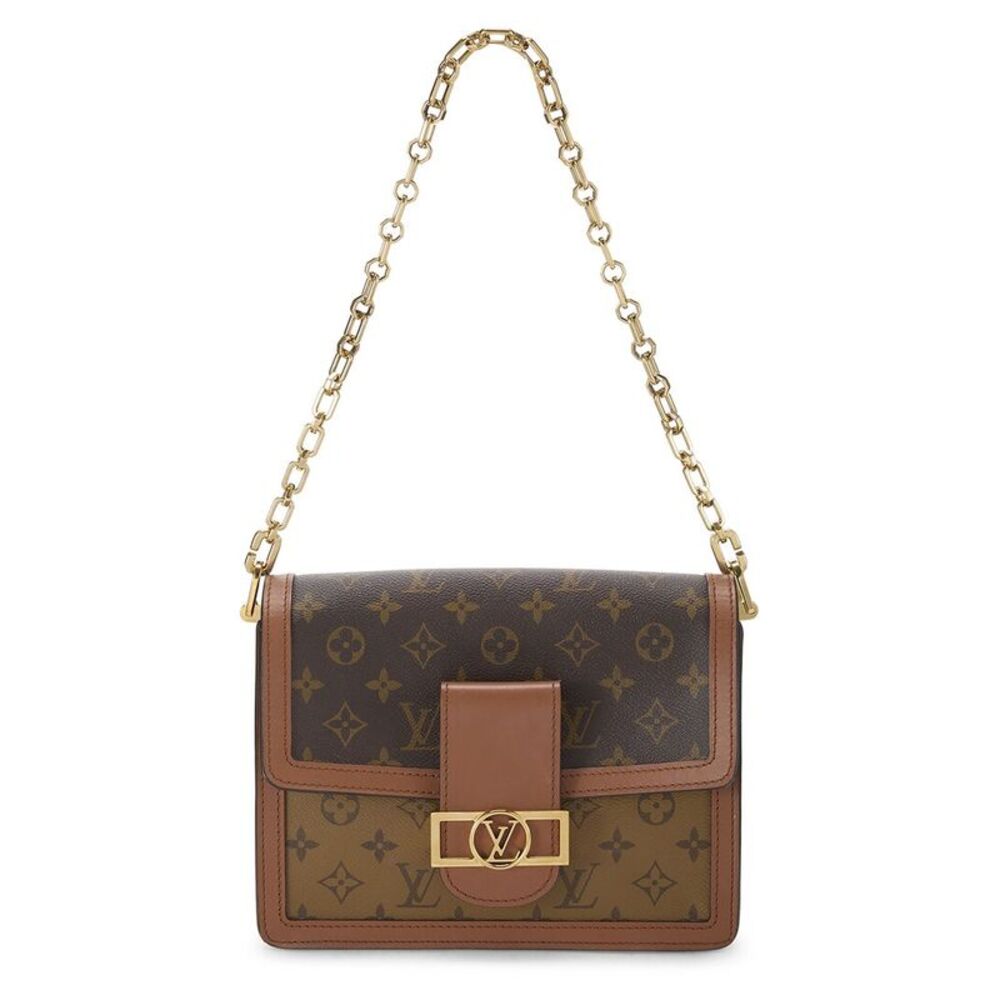 Louis Vuitton Brown Monogramreversed Coated Canvas Dauphine Mini